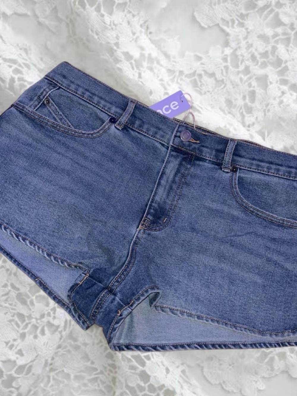 Florence by Mills Cheeky Low Rise Denim Short in Medium Wash 🤍